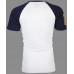 TRUE RELIGION Men T-Shirt PART BUDDHA RAGLAN White Navy Sleeves